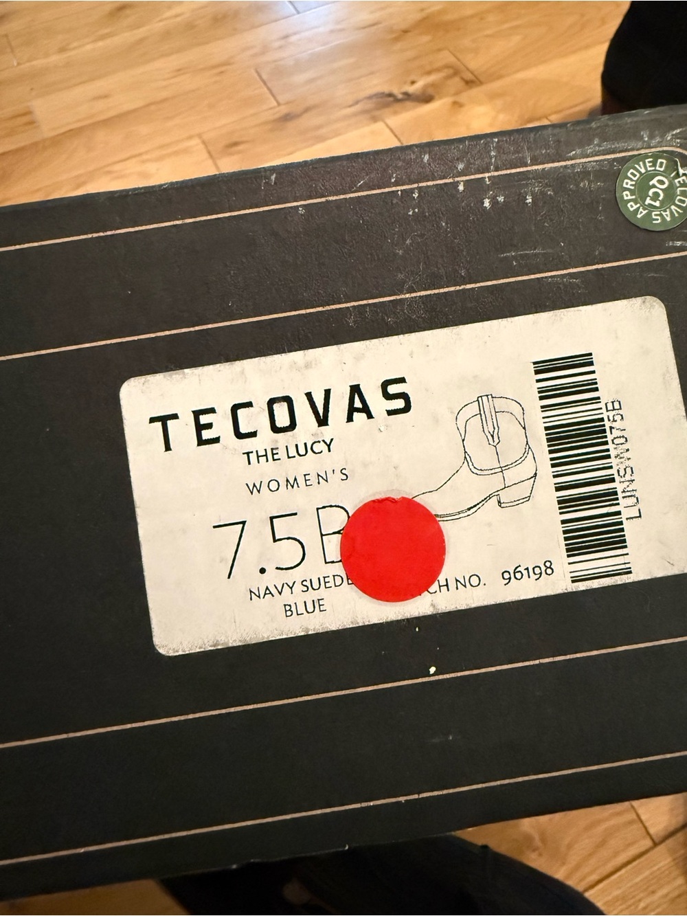 Tecovas. The Lucy in Navy Suede 7.5 Womens. - Picture 7 of 7